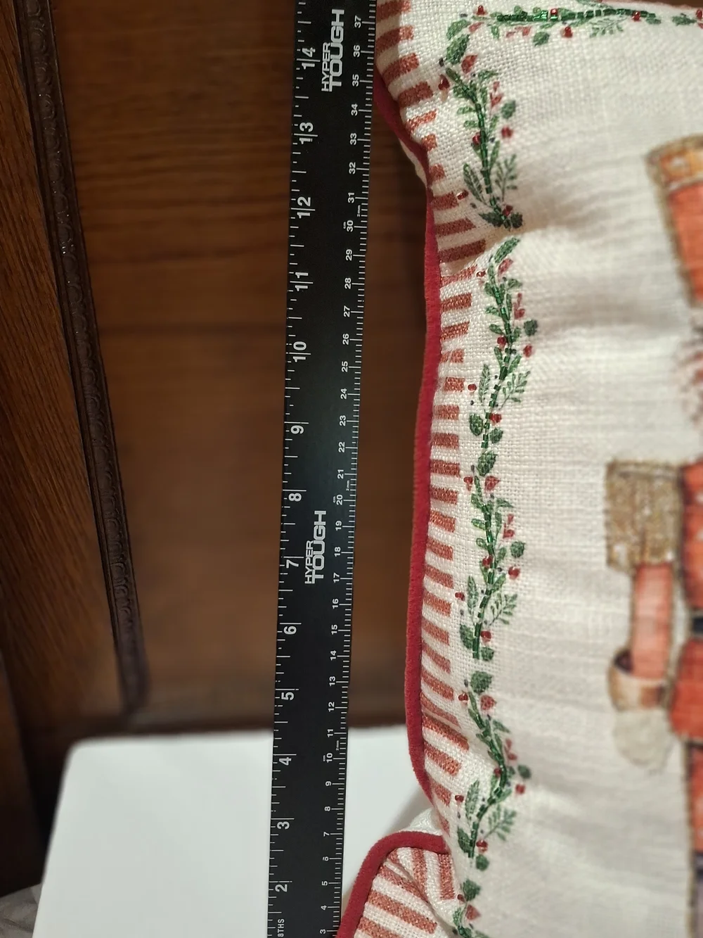 Holiday Nutcracker Decorative Pillow - Red & Green